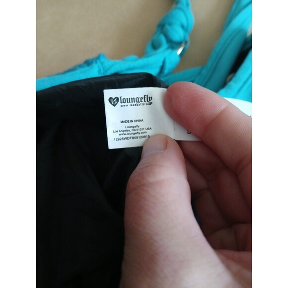 Loungefly Disney Lilo & Stitch Womens Crossbody Hobo Bag Purse Blue - Picture 6 of 11